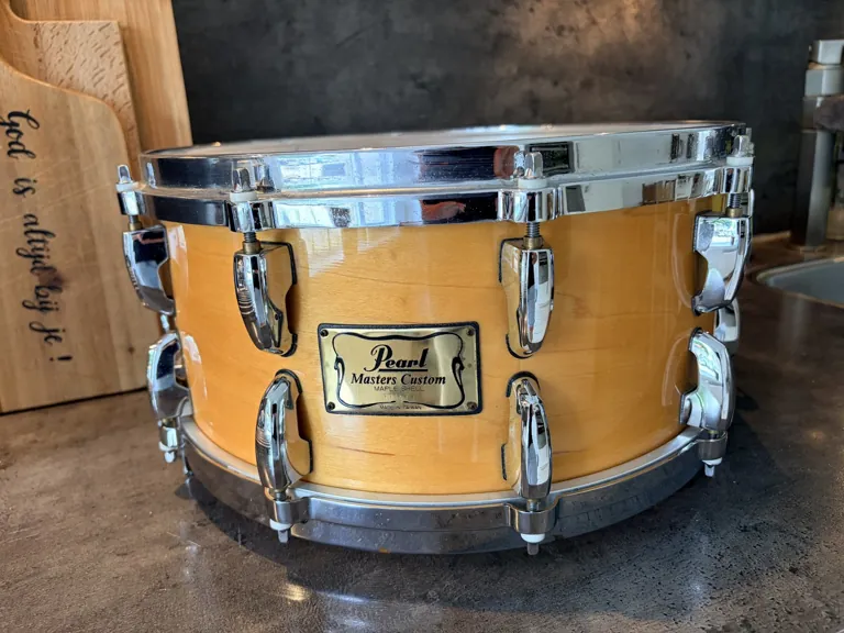 Pearl MMX-4321D Masters maple custom snare 14x6.5" # Natural maple