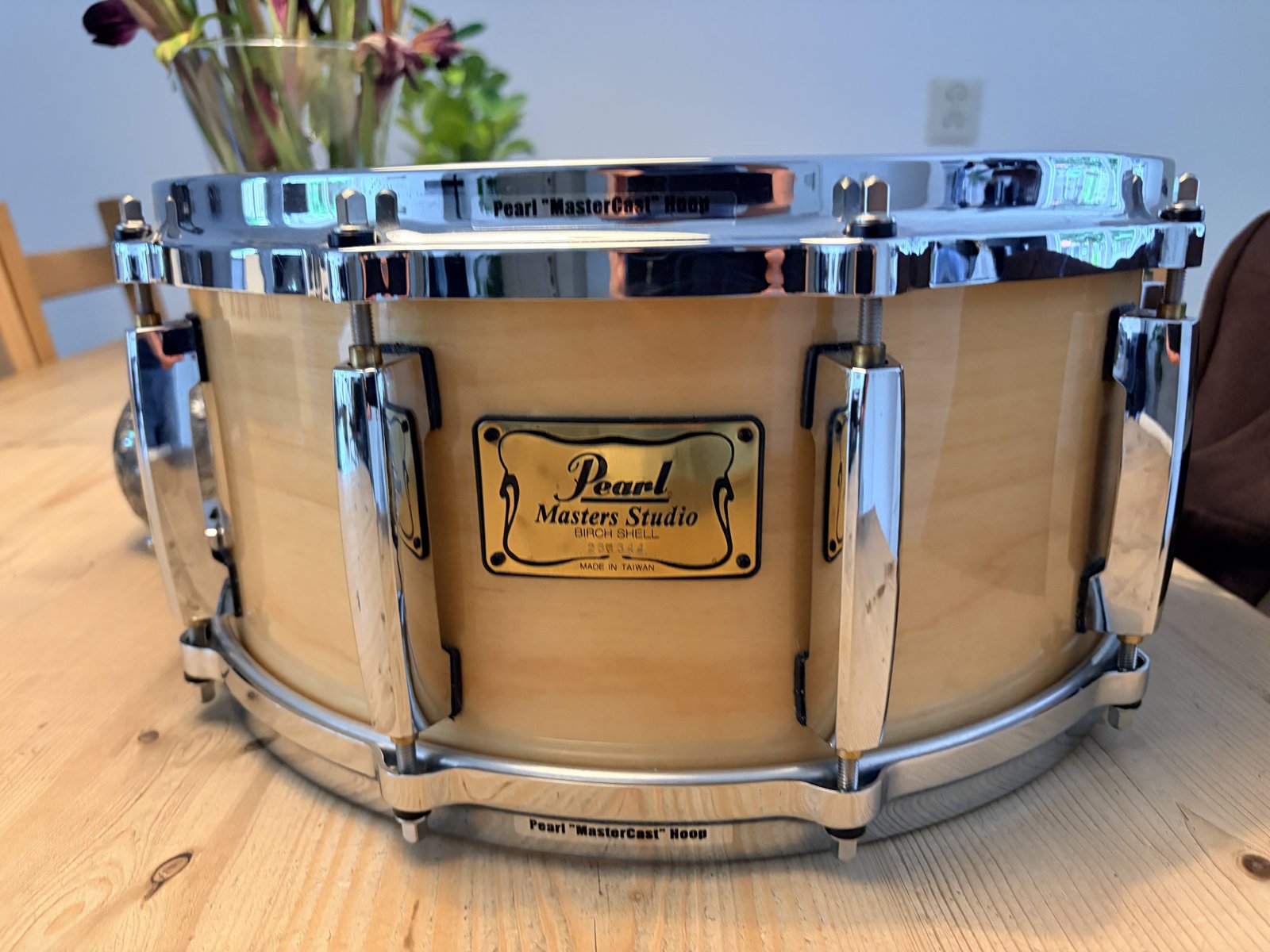 Pearl BRX-5514-DC Masters Birch Snare 14x6.5" # Natural birch