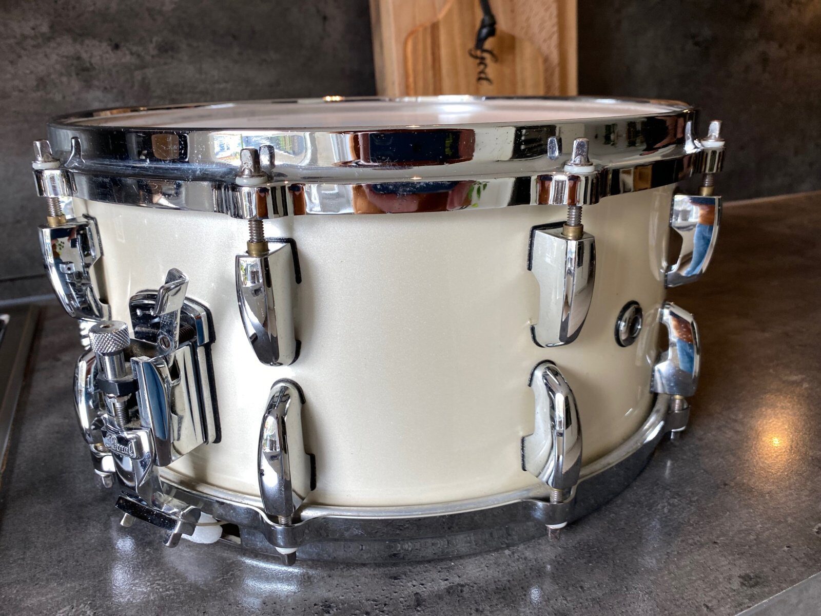 Pearl Dennis Chambers signature snare DC-1465 14x6.5 inch #Opal White