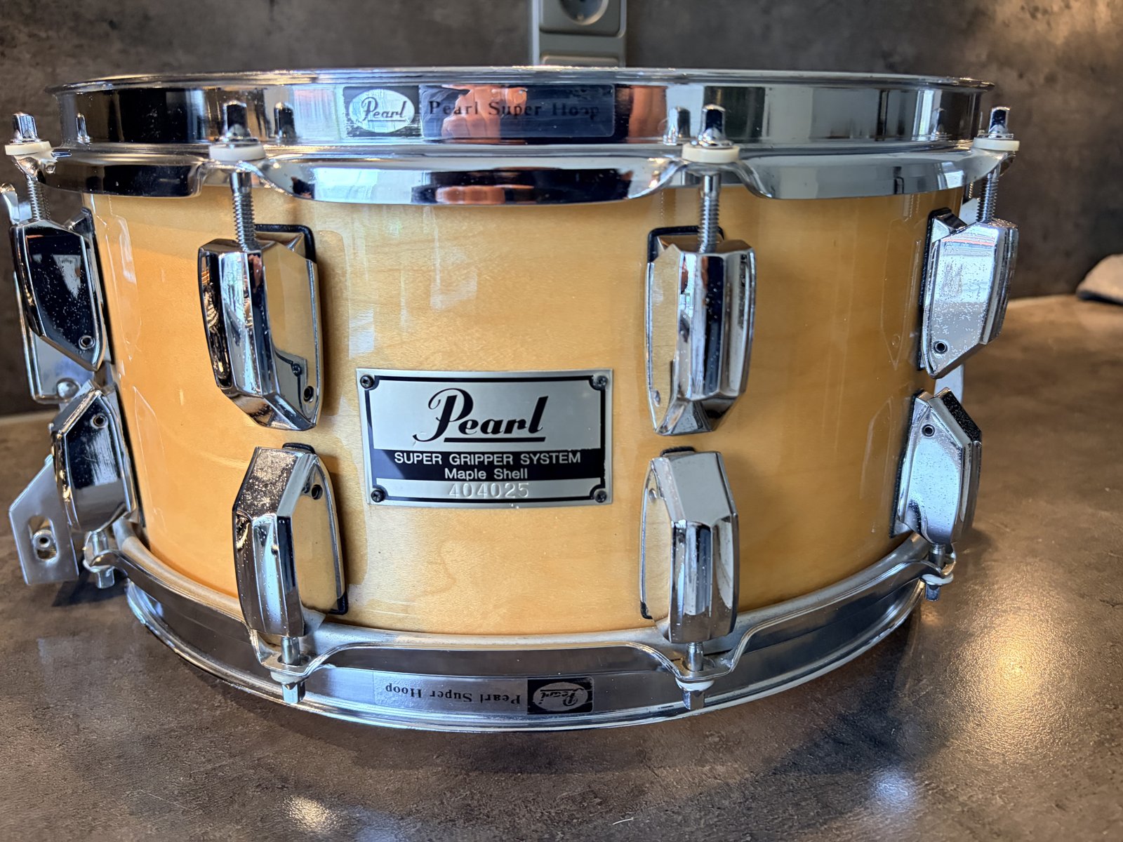 Pearl G-714D GLX Supergripper snare 14x6.5” in # Natural maple