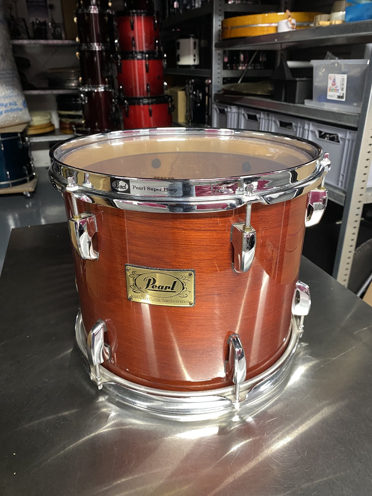 Pearl MHX Mahogany classic tom 12x10 inch #141 Red Mahogany lacquered