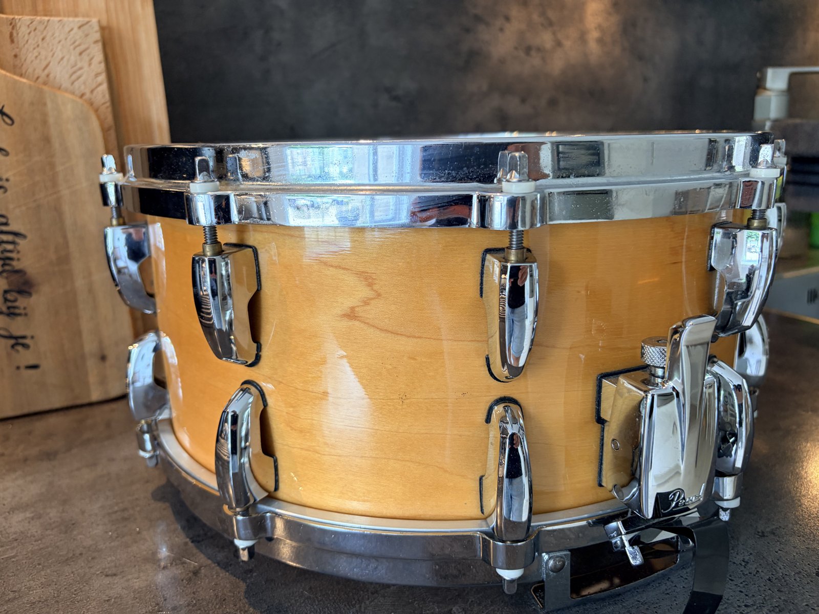 Pearl MMX-4321D Masters maple custom snare 14x6.5" # Natural maple