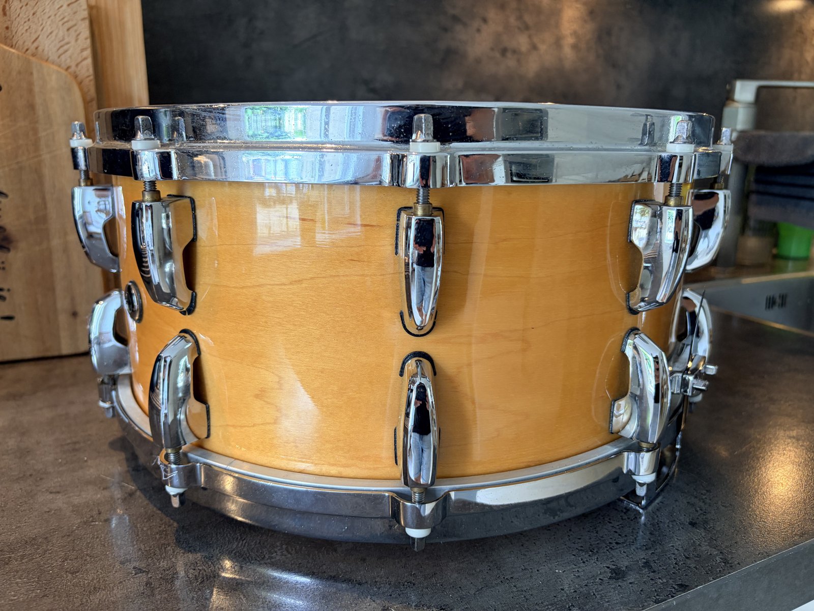 Pearl MMX-4321D Masters maple custom snare 14x6.5" # Natural maple
