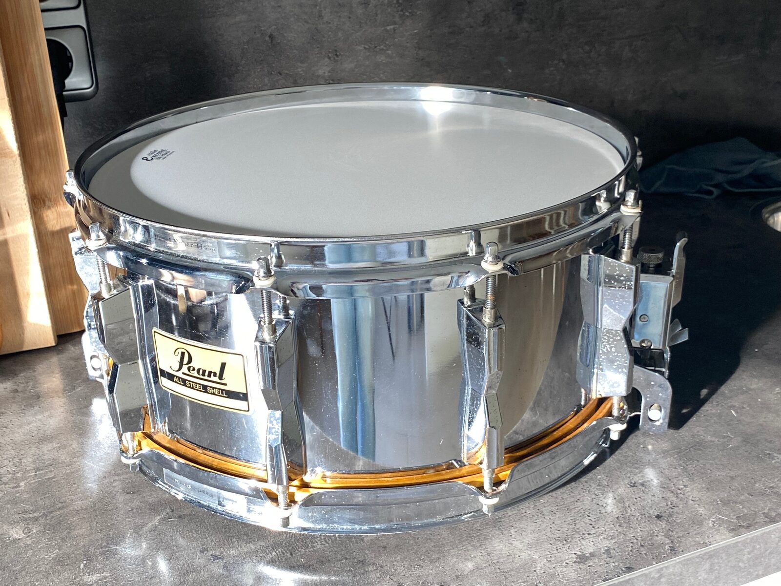 Pearl S-414D steel snare 14x6.5 inch