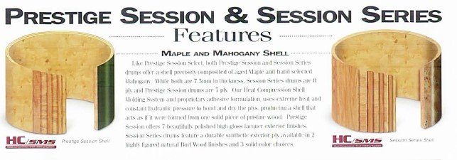 Pearl Session series Shellset 22-12-13-14”  #Light Burlwood