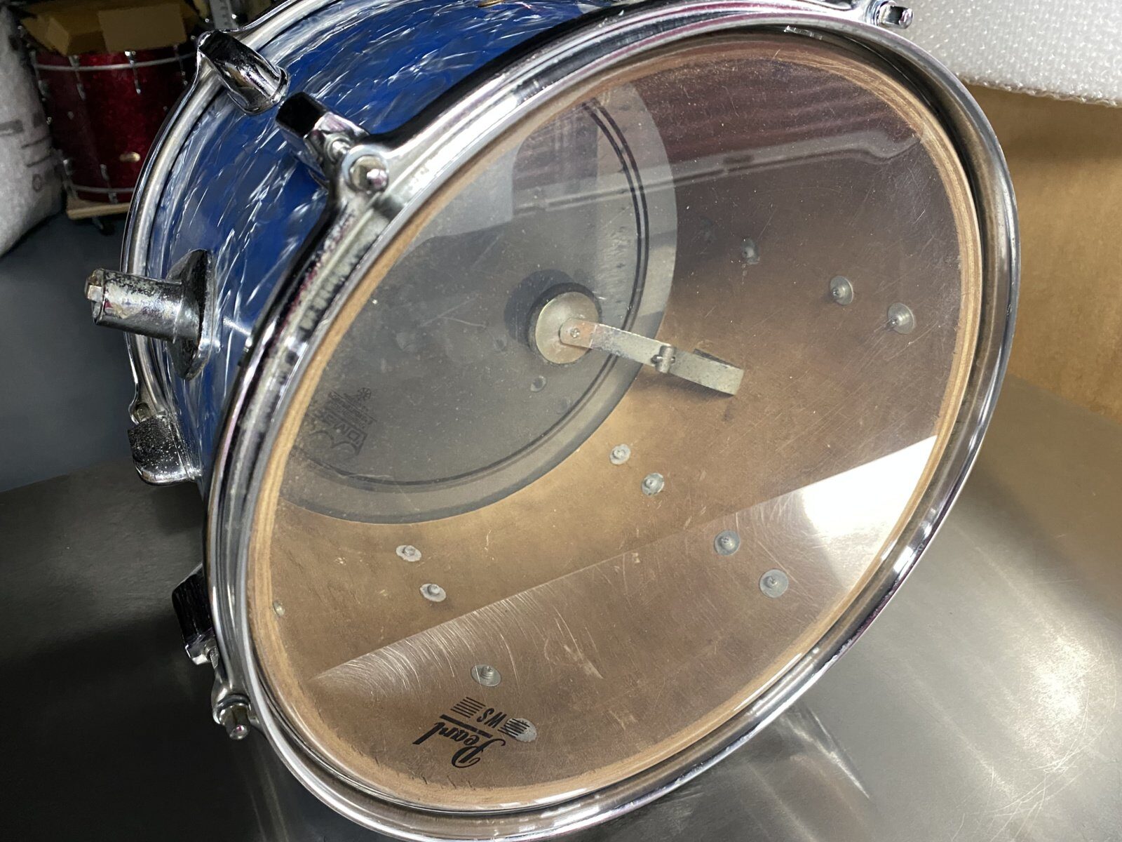 Pearl tom 12x8 inch vintage (70x) Lauan #Blue pearl